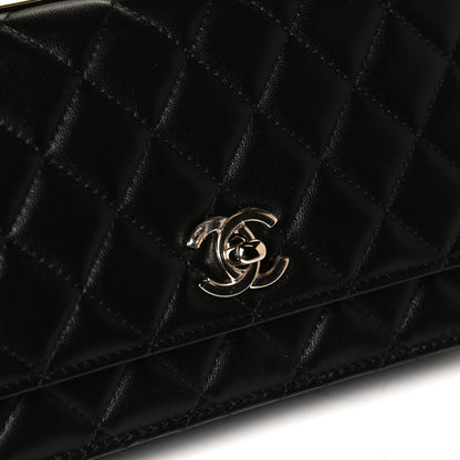 Chanel Lambskin Quilted Trendy CC Wallet On Chain WOC Black 11 of 14