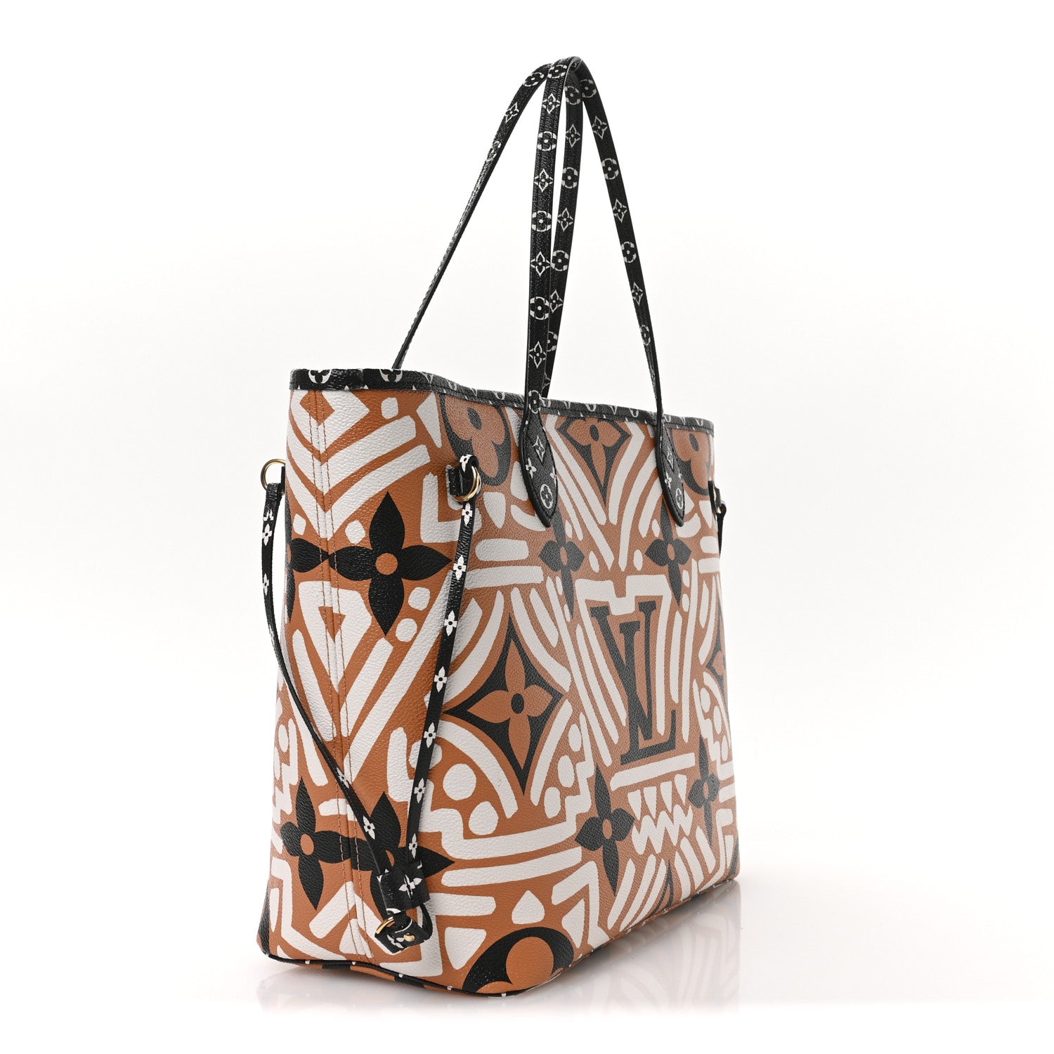 Louis Vuitton Monogram Giant Crafty Neverfull MM Creme Caramel 4 of 11