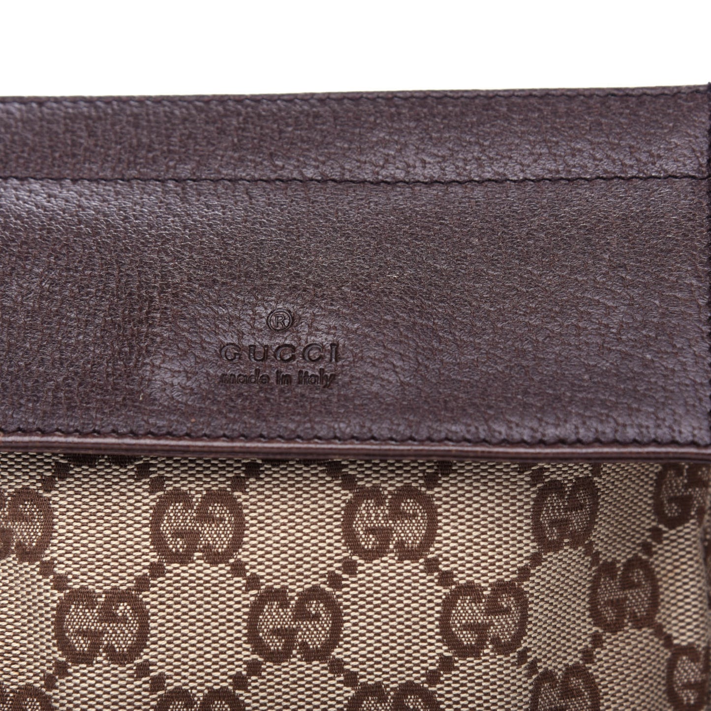 GG Monogram Double Pocket Belt Bag Dark Brown