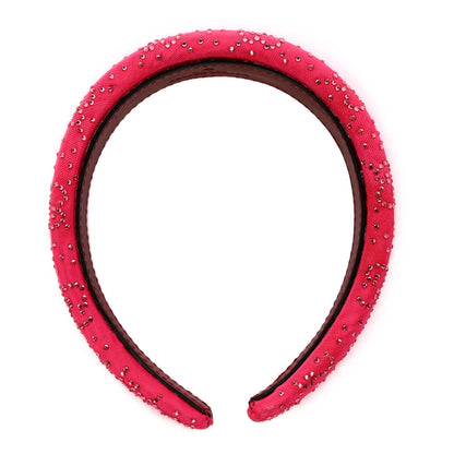 Gucci Moiret GG Crystal Minirich Headband Dark Cherry Red Crystal 3 of 5