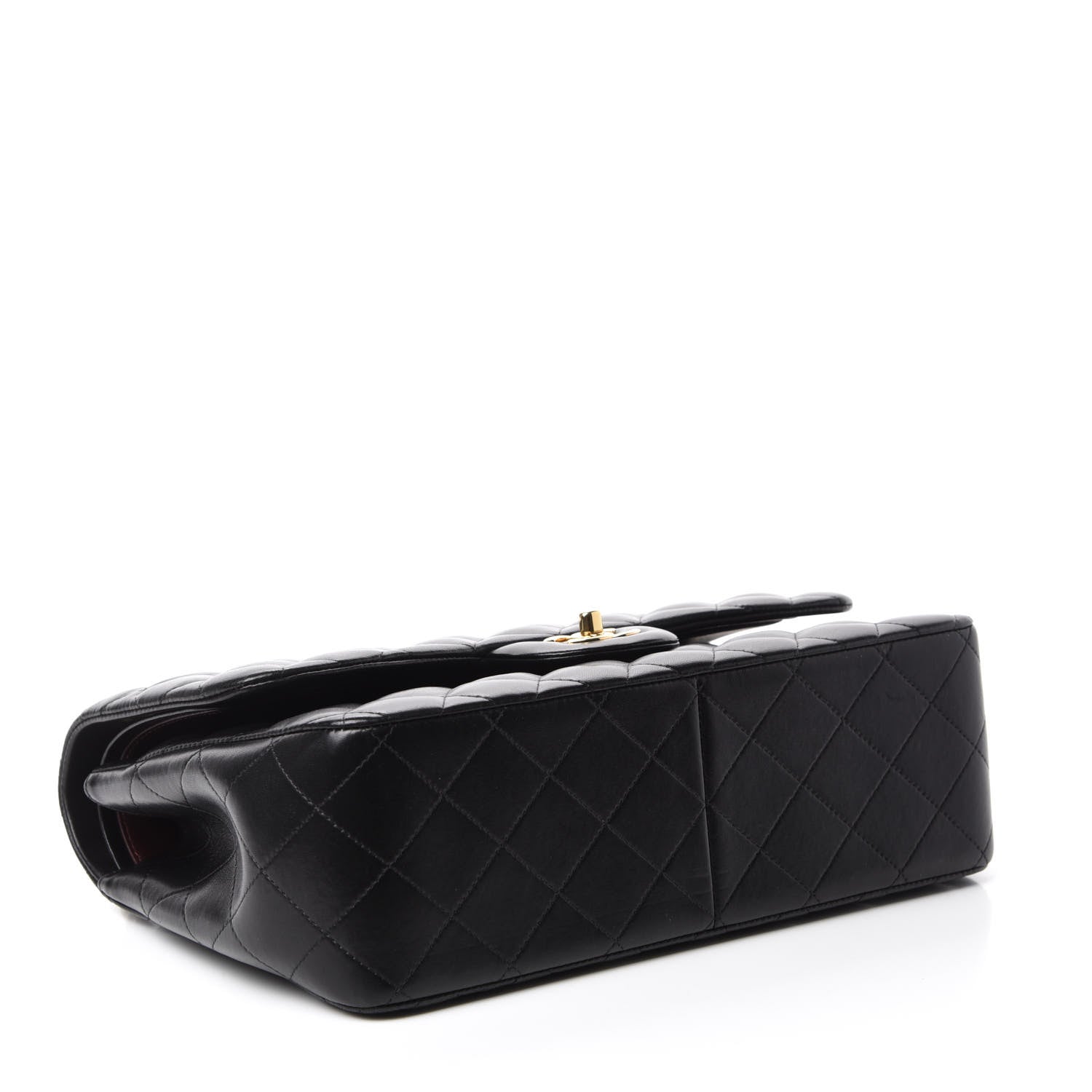 Chanel Lambskin Quilted Jumbo Double Flap Black 5 of 12