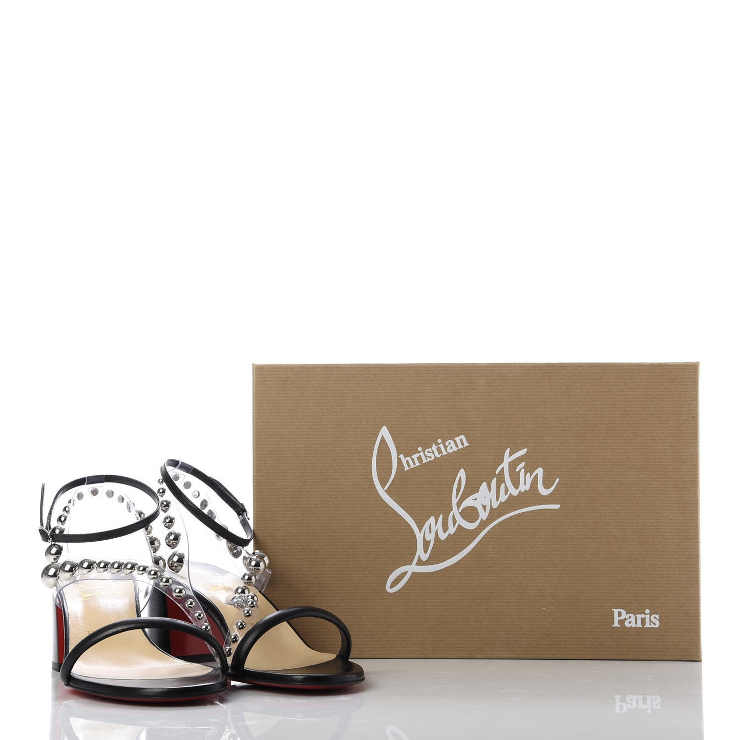 Calfskin PVC Corinne 55 Sandals 39 Black