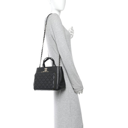 Chanel Caviar Quilted Small Business Affinity Shopping Bag Black 2 of 10