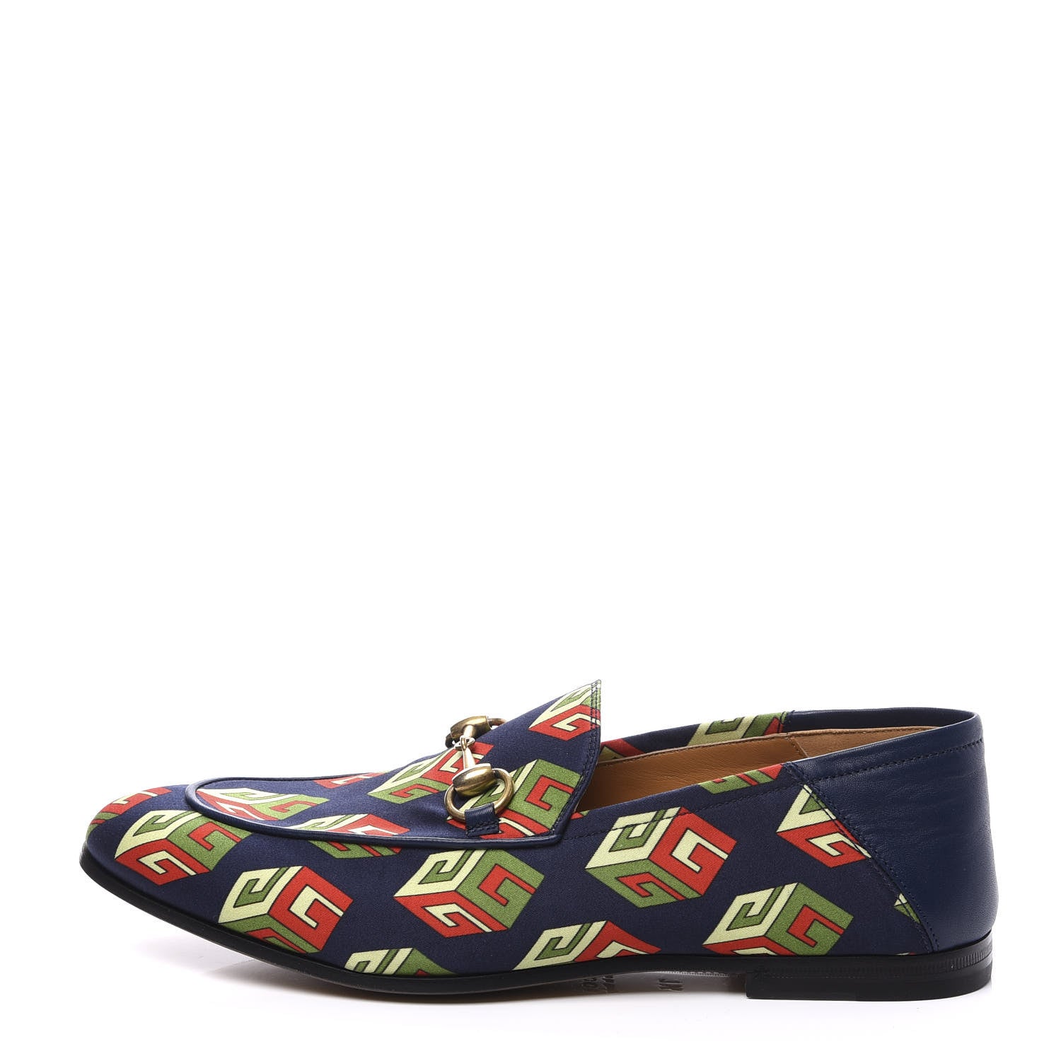 Gucci Satin Lambskin Mini GG Wallpaper Mens Brixton Horsebit Loafers 7.5 Royal Blue Blue Agata 1 of 11