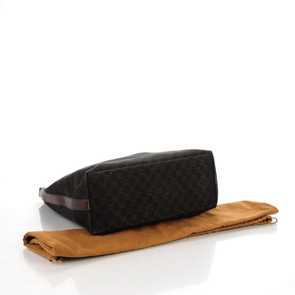 Gucci Denim Monogram Hobo Dark Brown 4 of 7