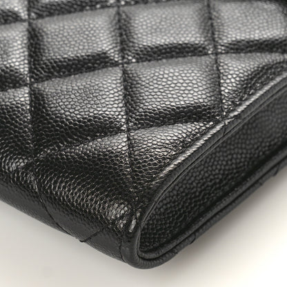 Chanel Caviar Quilted Crystal CC Airpods Pro and Phone Case With Chain Black 10 of 10