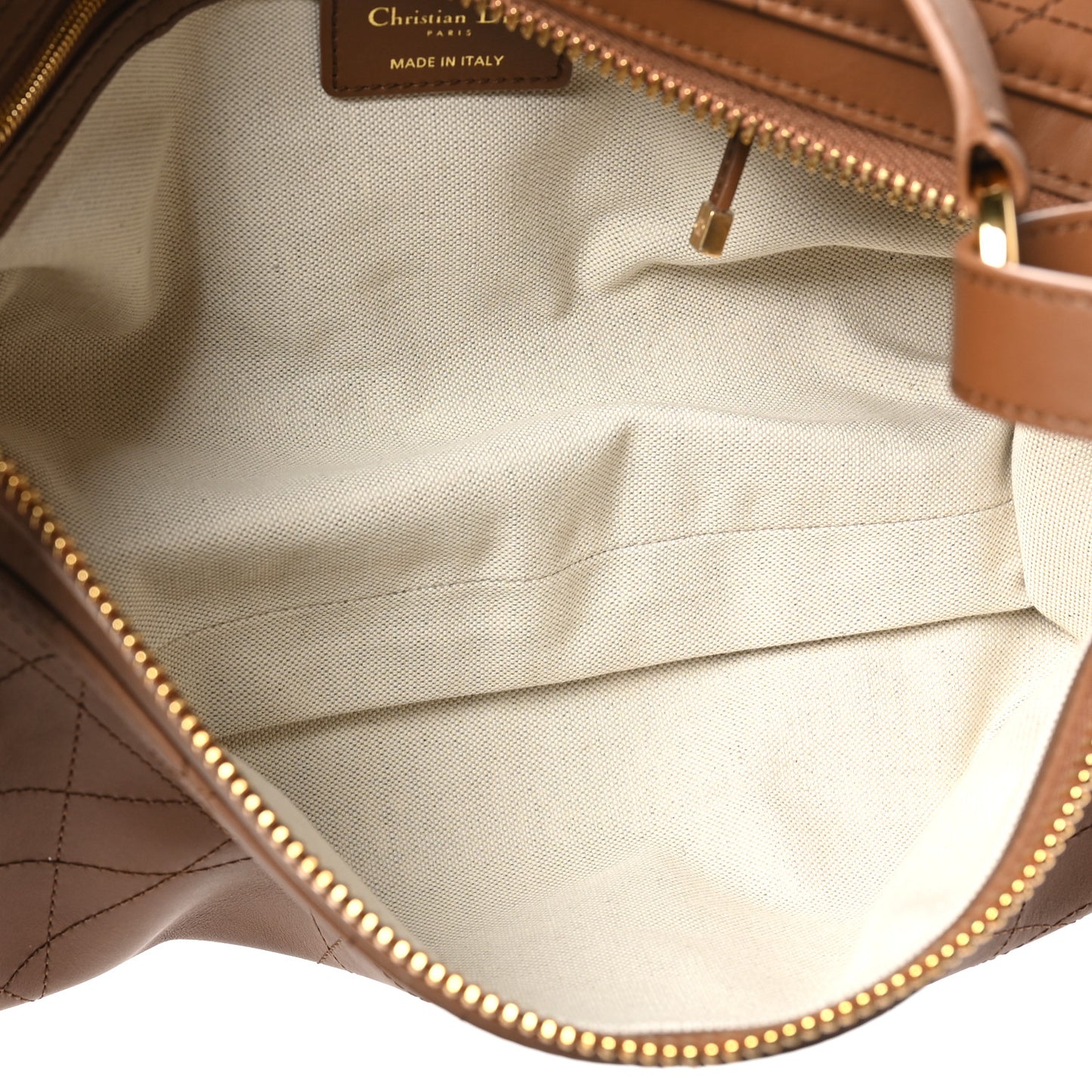 Calfskin Macrocannage Medium D-Journey Bag Camel