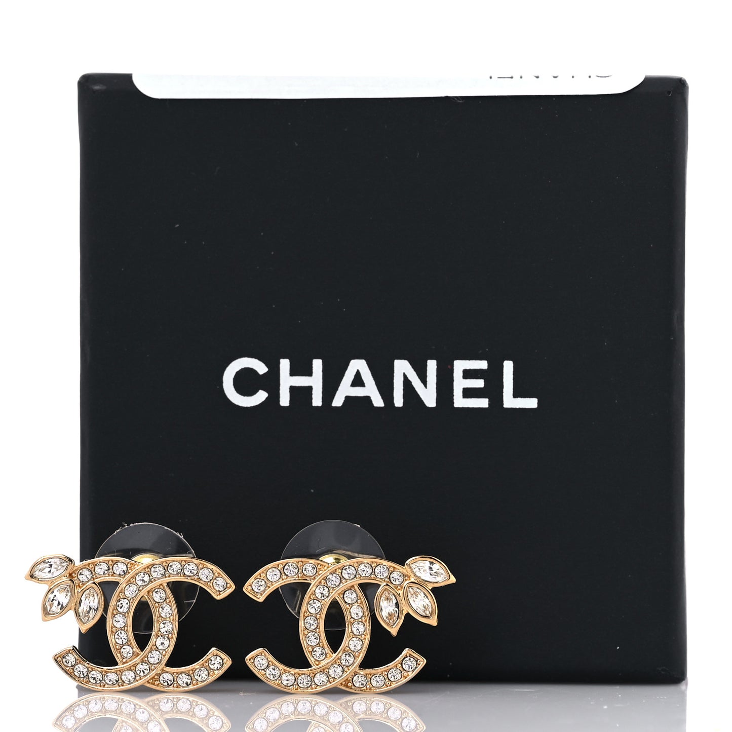 Crystal Wheat CC Earrings Gold