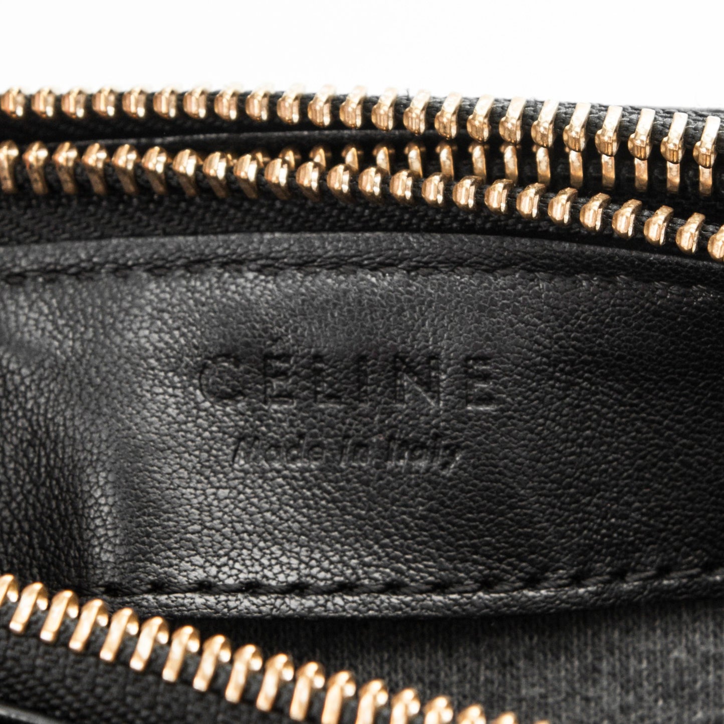 Calfskin Astrakhan Embossed Large Trio Crossbody Bag Black
