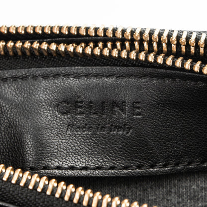 Celine Calfskin Astrakhan Embossed Large Trio Crossbody Bag Black 6 of 9