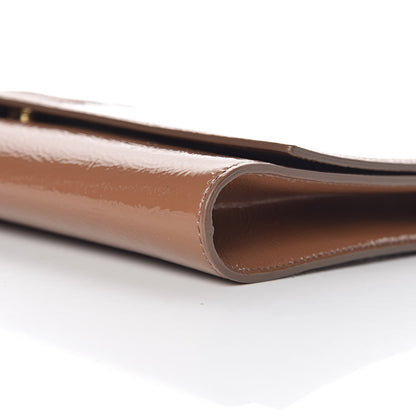 Saint Laurent Textured Patent Calfskin Monogram Large Belle De Jour Clutch Nude 6 of 11