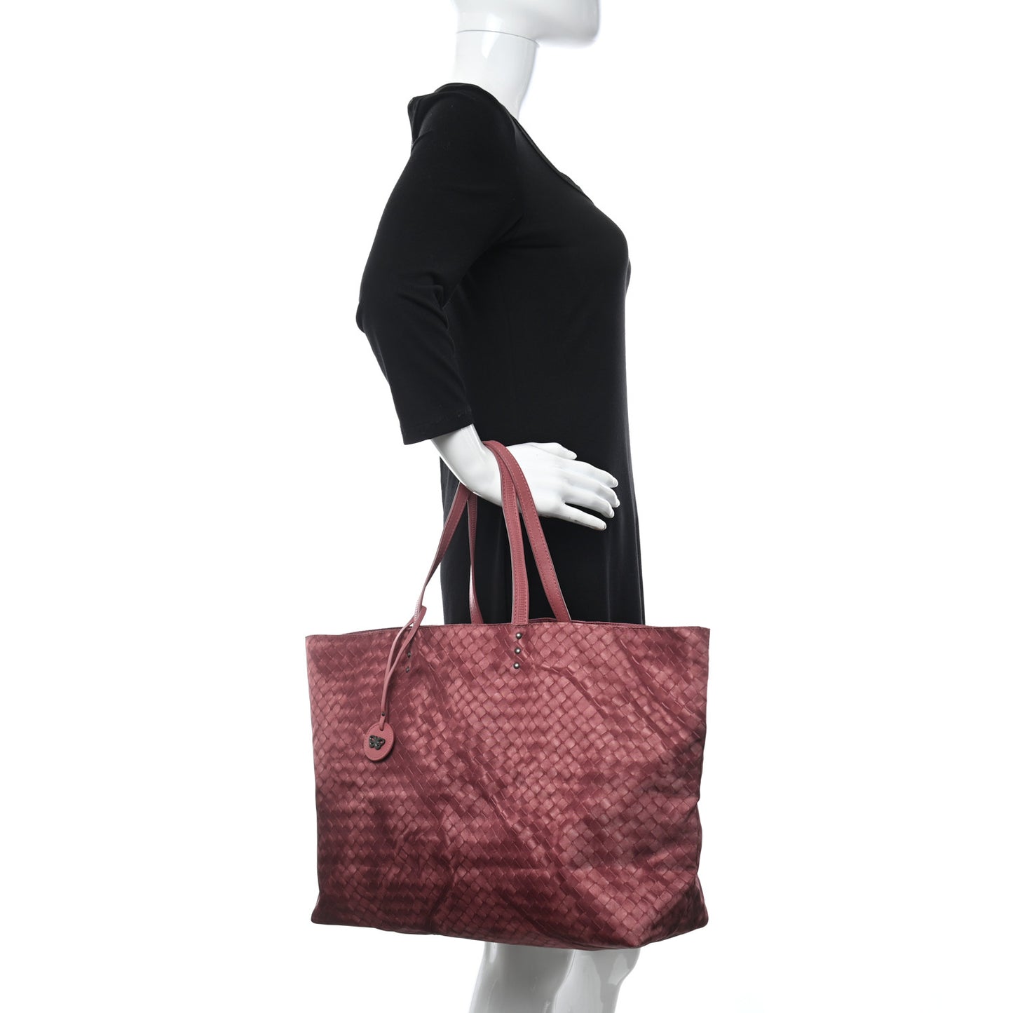 Nylon Large Intrecciolusion Tote Corallo