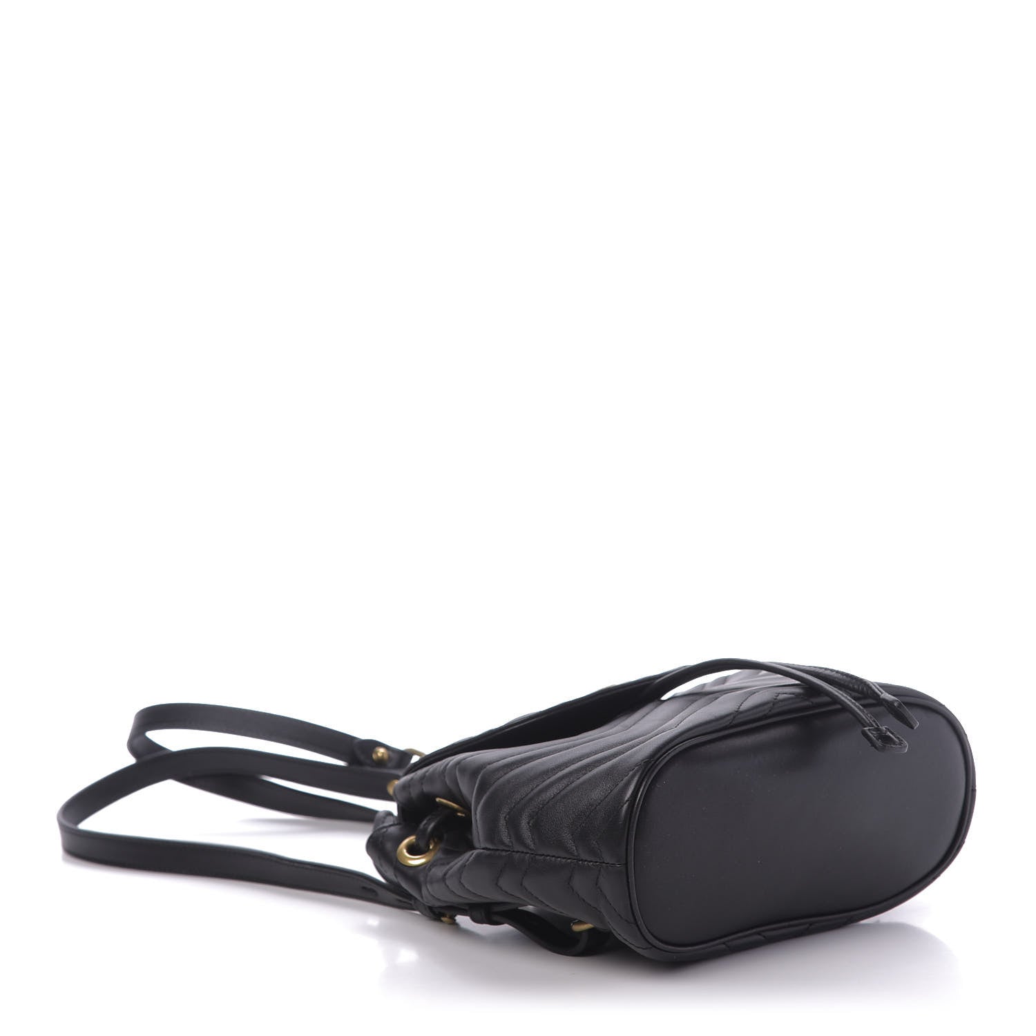 Gucci Calfskin Matelasse GG Marmont Flap Backpack Black 3 of 9