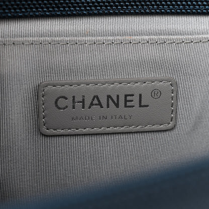 Chanel Canvas Quilted Medium Fluo Boy Flap Dark Navy Fuchsia Grey 6 of 11