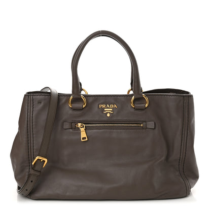 Prada Soft Calfskin Shopping Tote Bambu 1 of 14