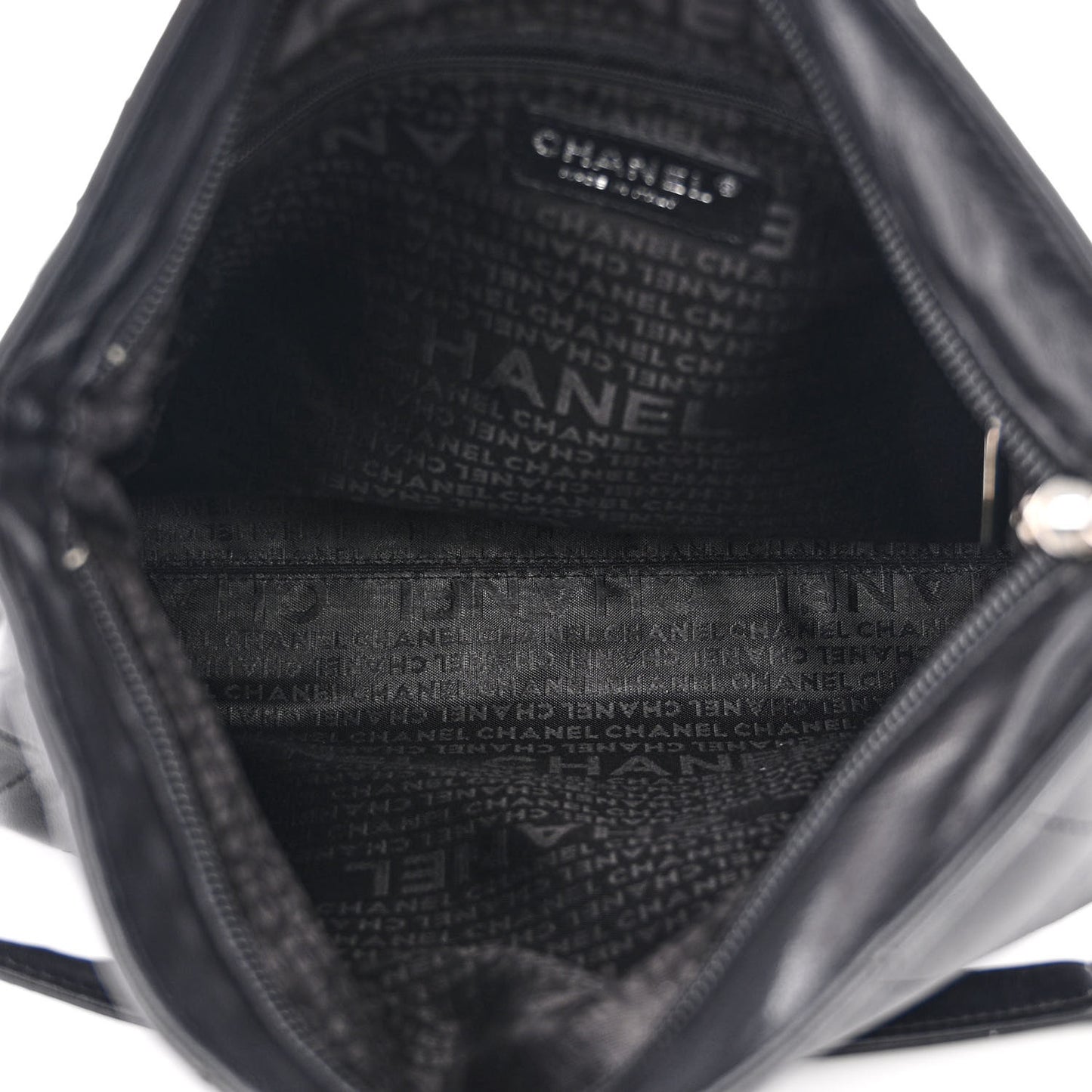Lambskin Stitched Medium Ultimate Soft Tote Black