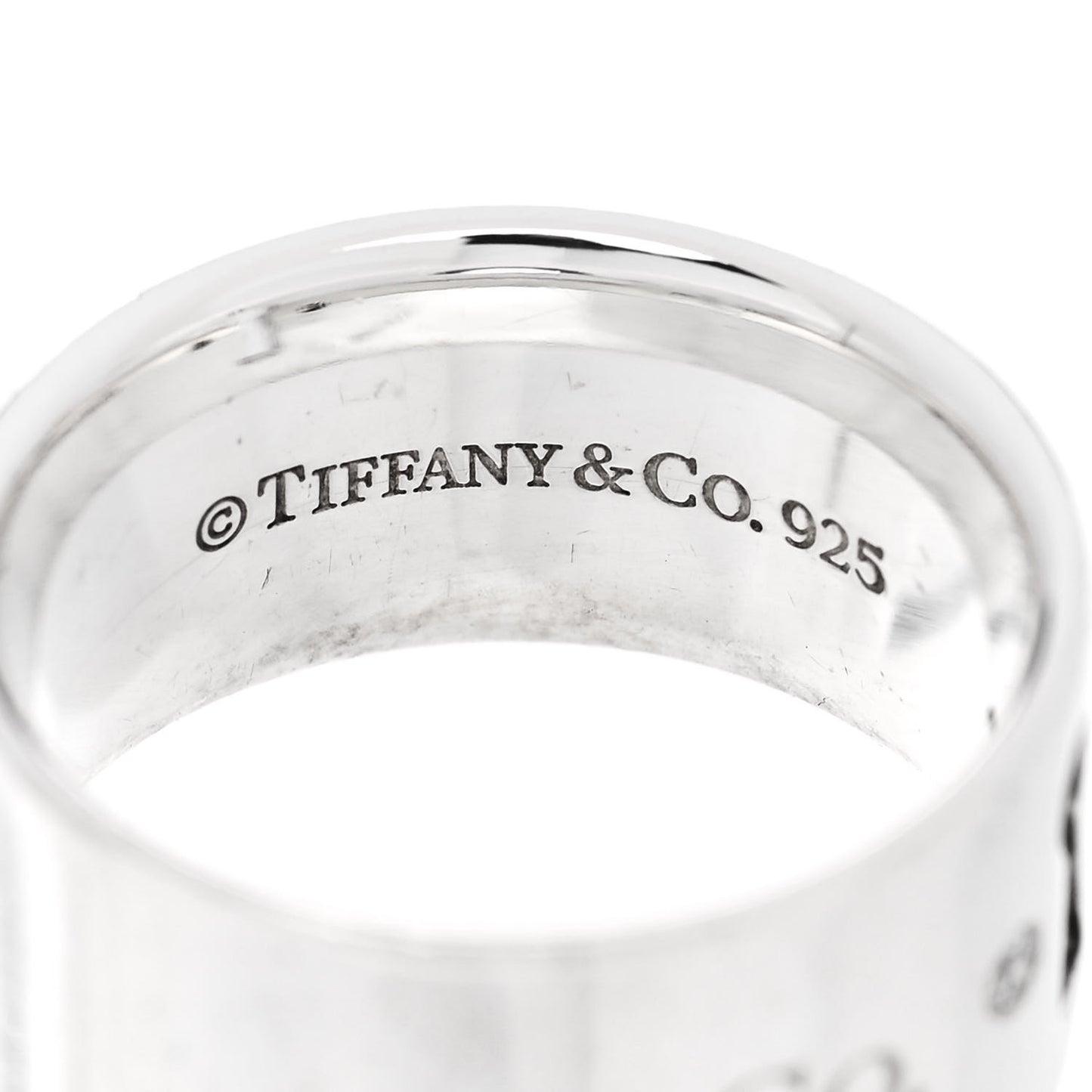 Sterling Silver Diamond Wide Locks Band Ring 49 5