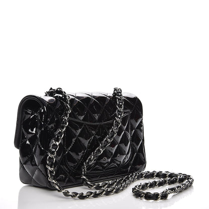 Chanel Patent Calfskin Quilted Mini Rectangular Flap Black 3 of 9
