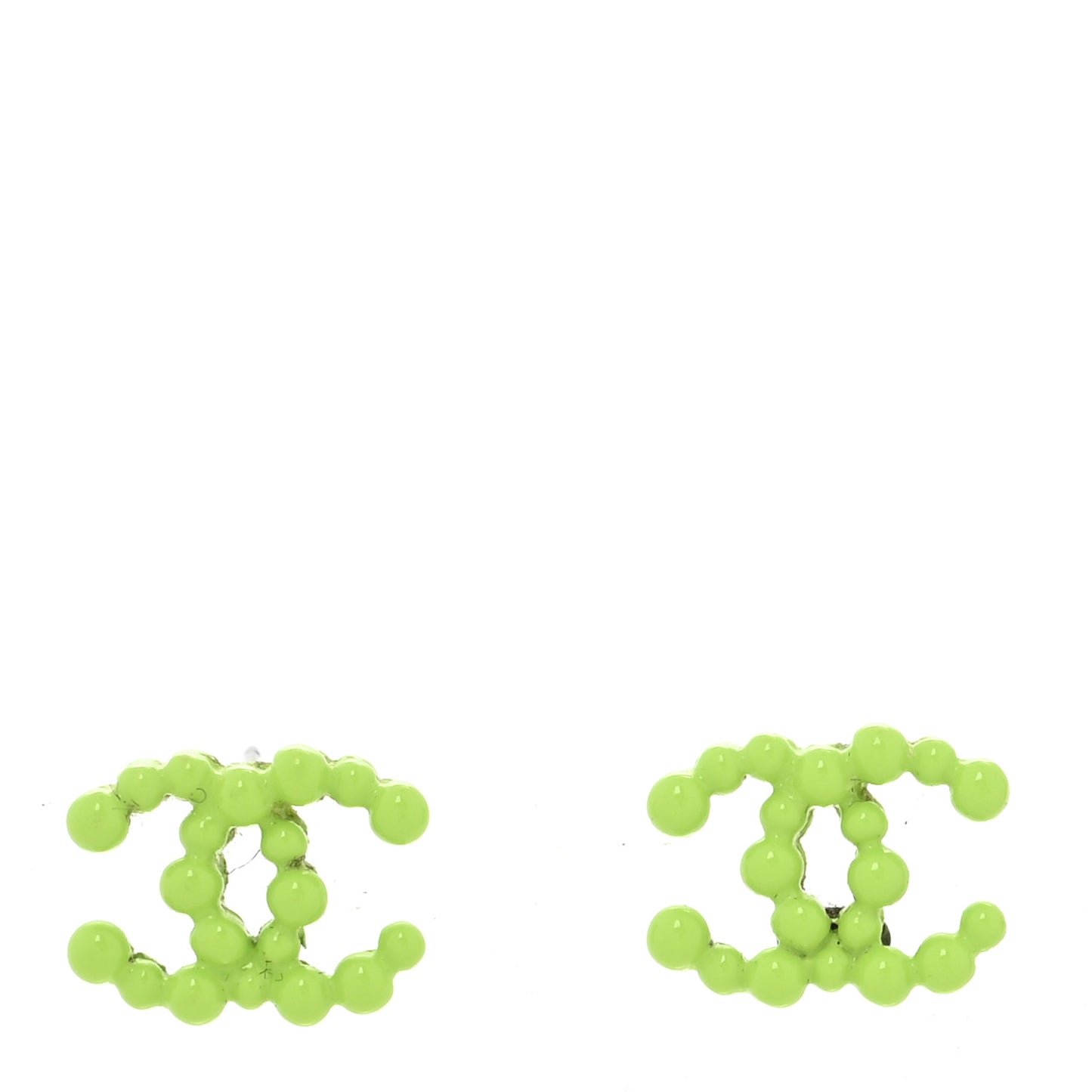 Resin Ruthenium CC Earrings Green