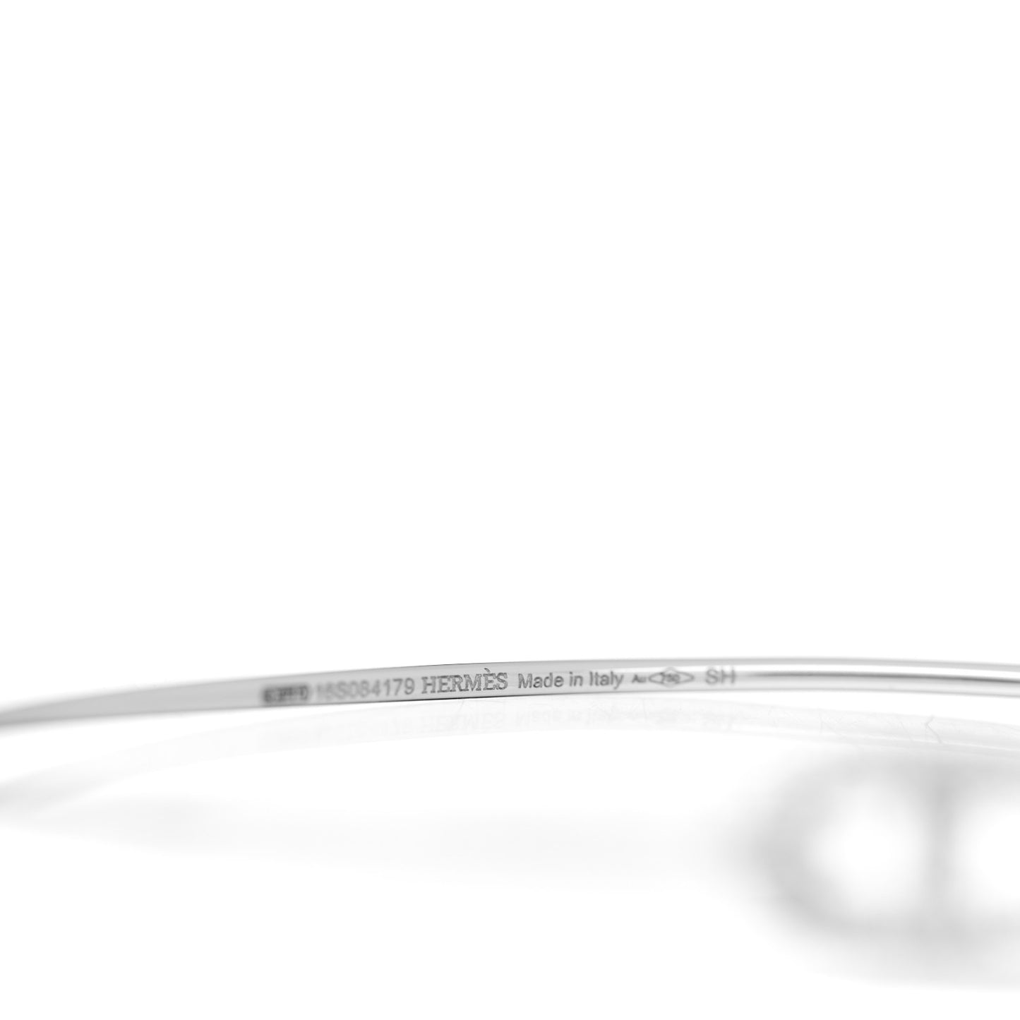 18K White Gold Diamond PM Ronde Chaine d'Ancre Bracelet SH