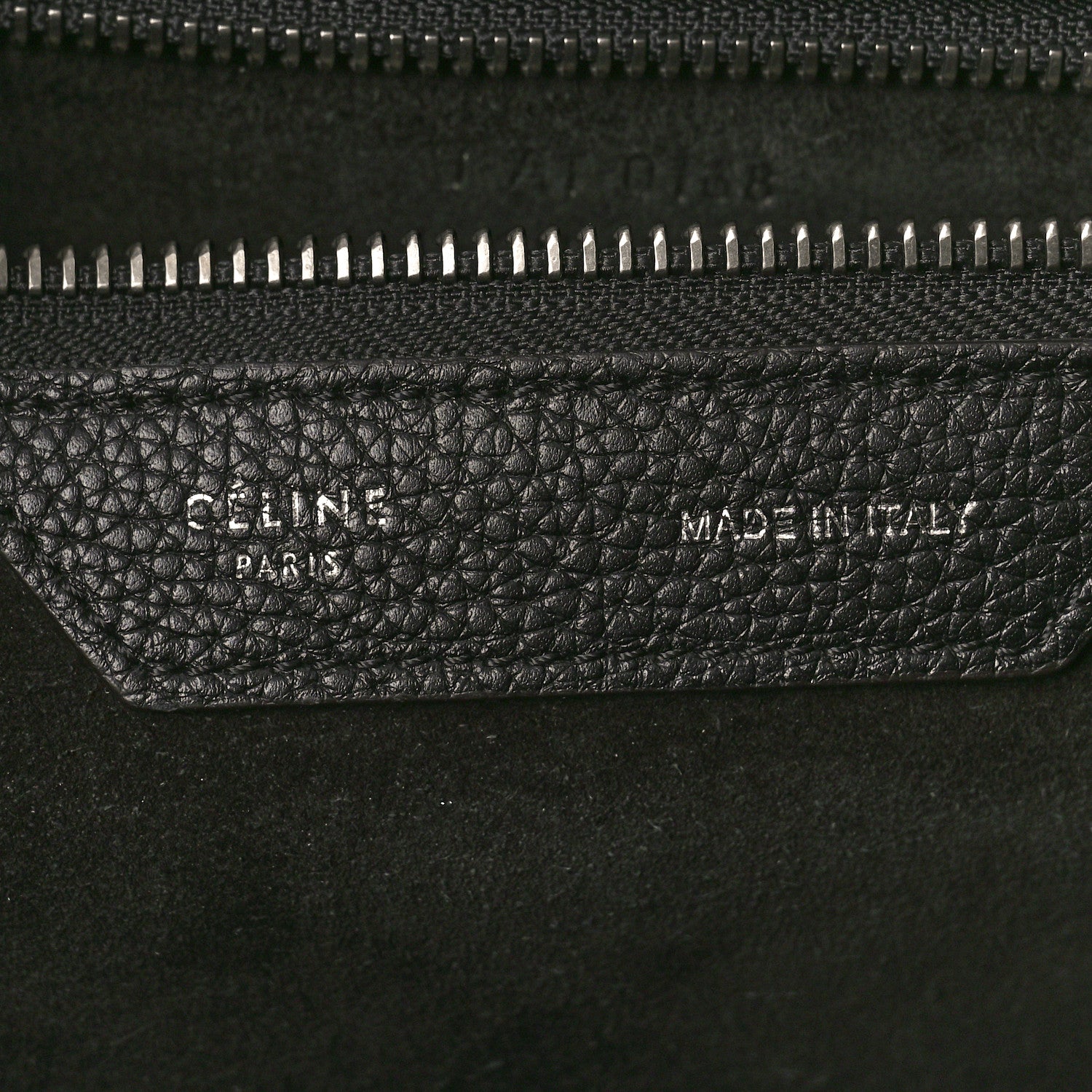 Celine Drummed Calfskin Mini Luggage Black 6 of 11