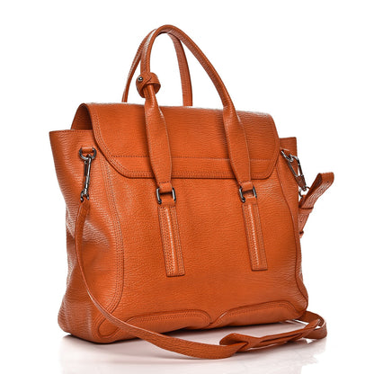 3.1 Phillip Lim 3.1 Textured Calfskin Large Pashli Satchel Mandarin 4 of 10