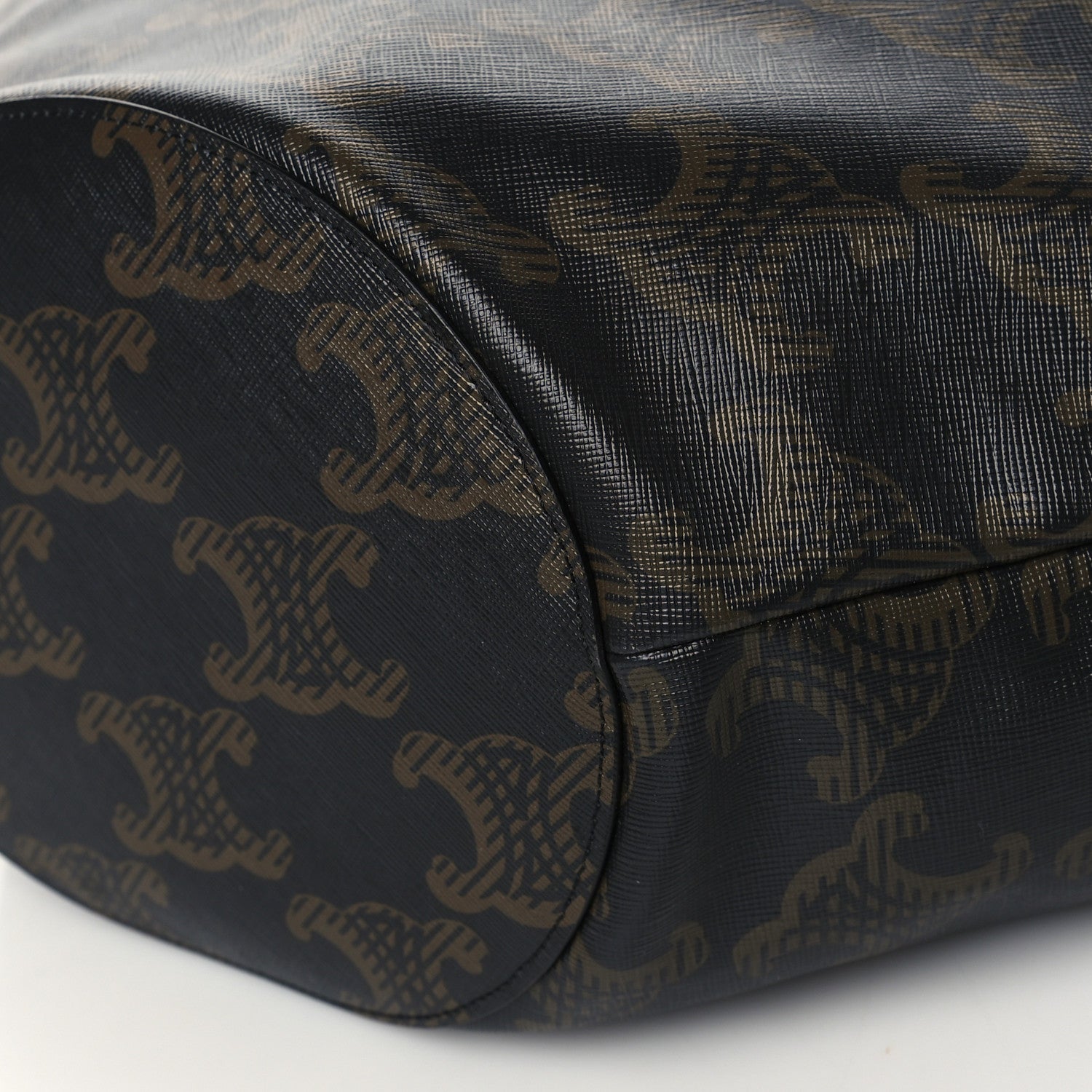 Celine Calfskin Canvas Triomphe Couffin Tan 10 of 10