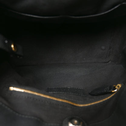 Burberry Grainy Calfskin House Check Small Canterbury Tote Black 5 of 10