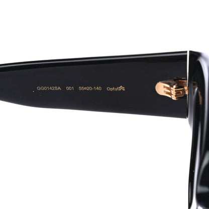 Gucci Acetate Square Frame Sunglasses GG0142SA Black 8 of 8
