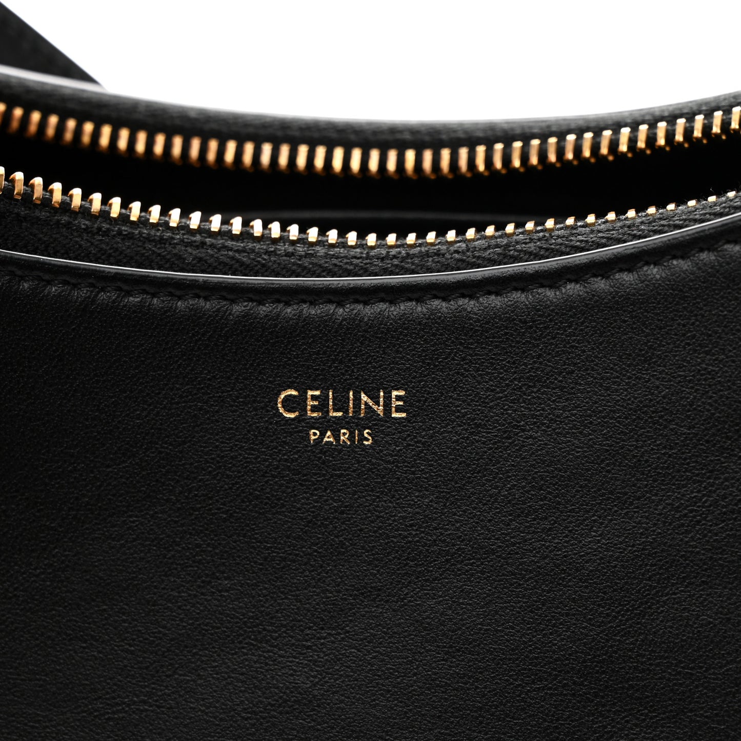 Smooth Calfskin Medium Strap Ava Shoulder Bag Black