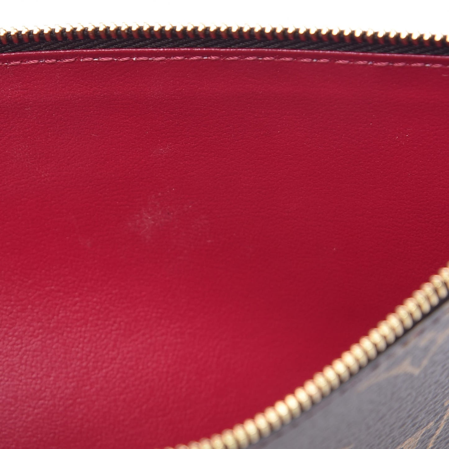 Monogram Felicie Chain Wallet Zippered Insert Fuchsia