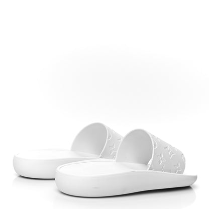 Louis Vuitton Rubber Monogram Embossed Sunbath Flat Mule 40 White 4 of 9