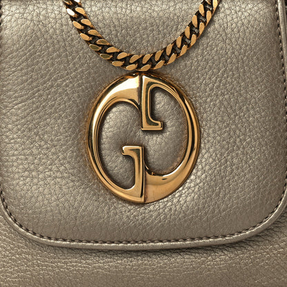 Gucci Pebbled Calfskin Small 1973 Chain Shoulder Bag Gold 7 of 9