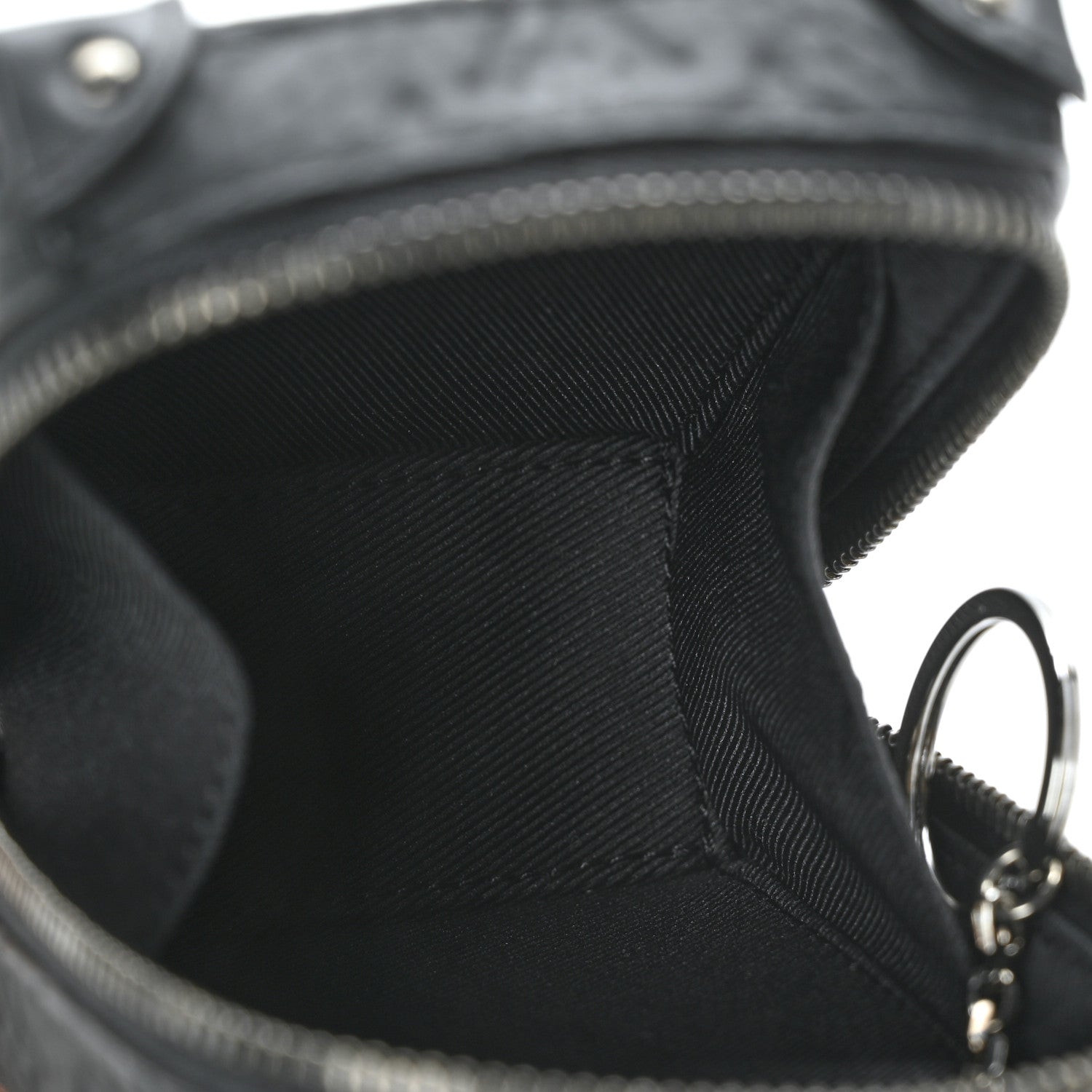 Louis Vuitton Monogram Taurillon Soft Trunk Backpack Pouch Bag Charm Key Ring Black 5 of 8