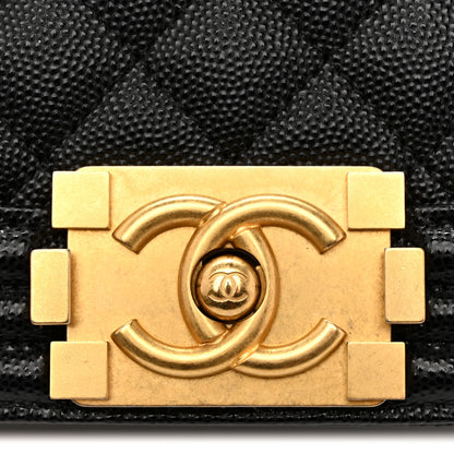Chanel Caviar Quilted Medium Boy Flap Black 11 of 12