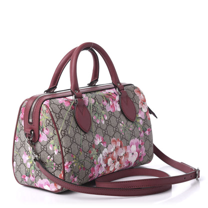 Gucci GG Supreme Monogram Blooms Small Boston Beige Multicolor Dry Rose 3 of 10
