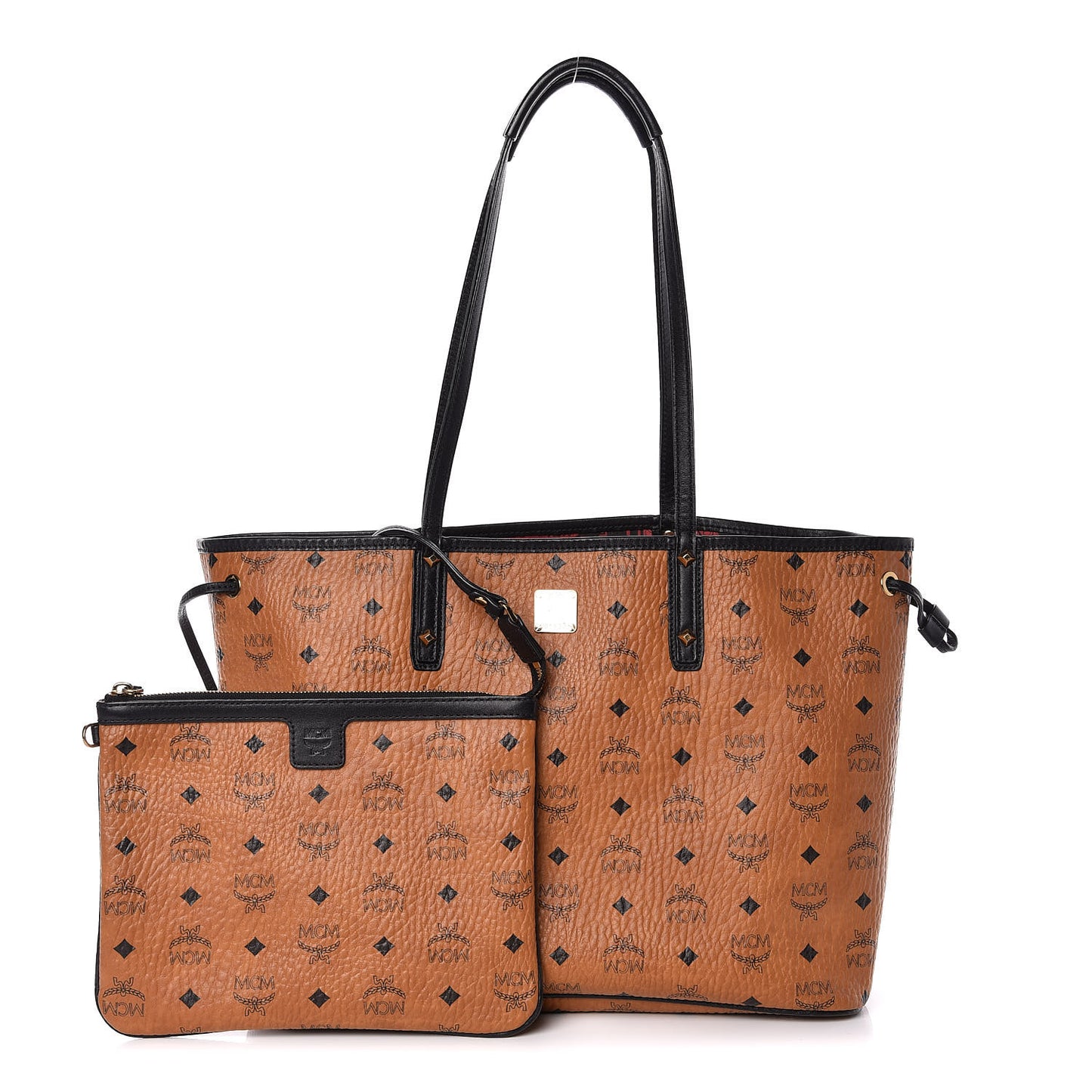Visetos Medium Project Reversible Shopper Tote Cognac