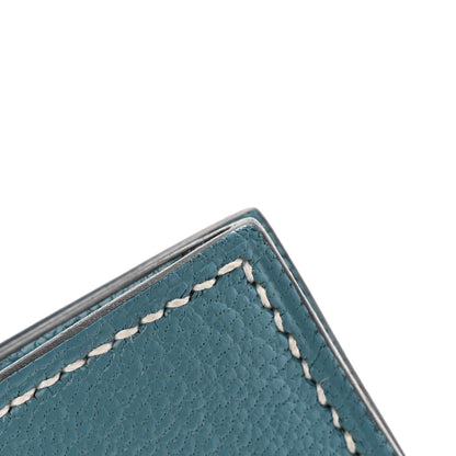 Hermes Chevre Mysore Bearn Card Holder Wallet New Bleu Jean 11 of 13