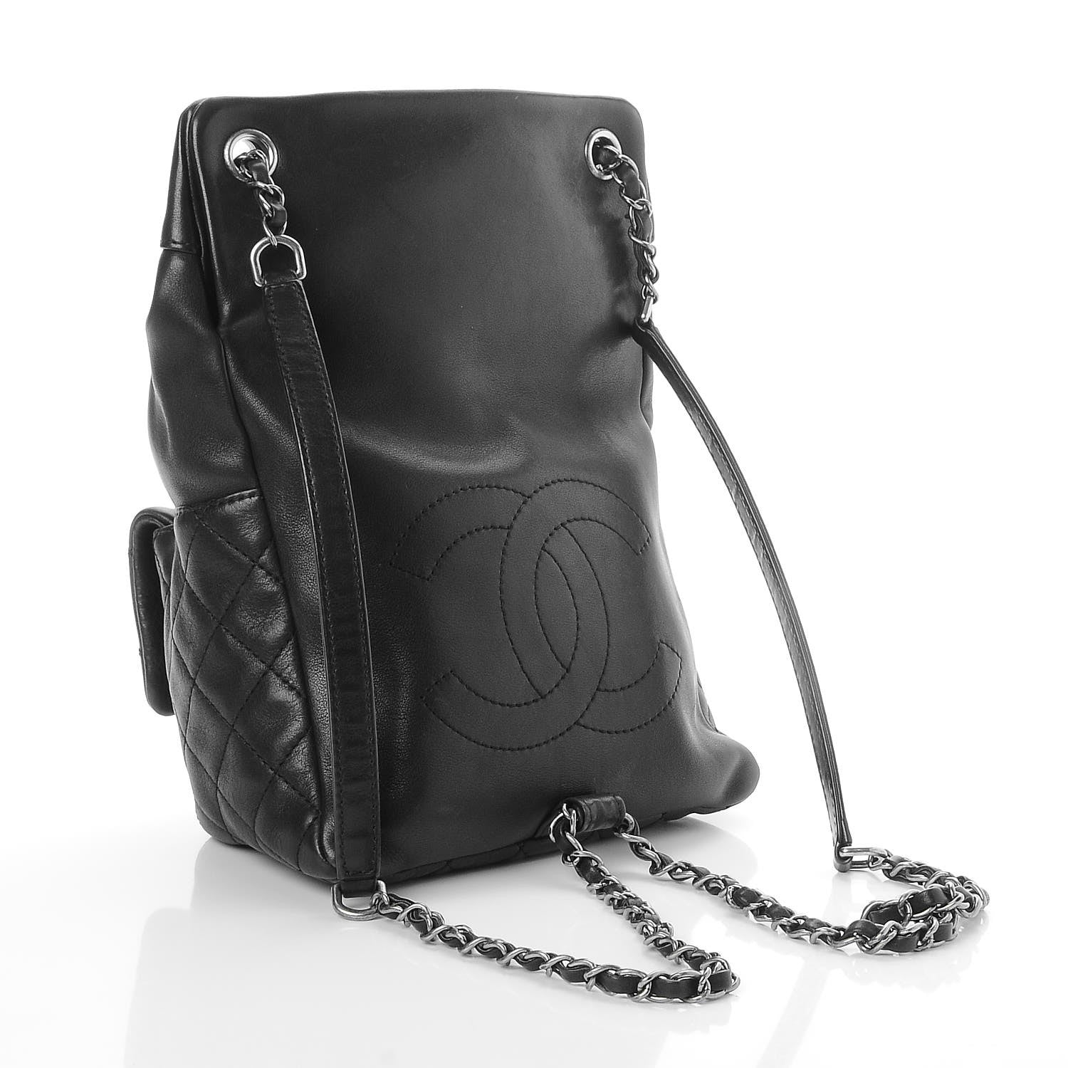 Chanel Lambskin Quilted Backpack Black 3 of 8