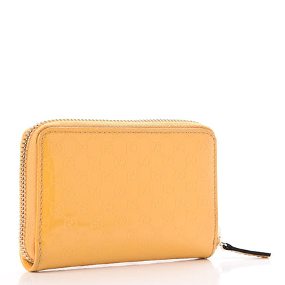 Gucci Patent Microguccissima Zip Around Card Case Bumblebee 3 of 7
