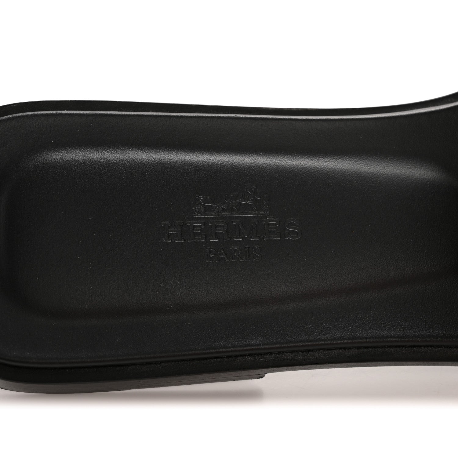 Hermes Box Calfskin Oran Sandals 38.5 Black 8 of 10