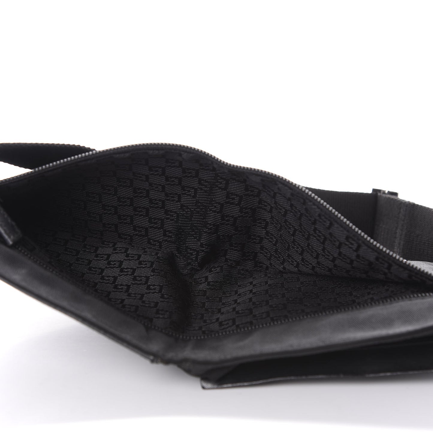 Canvas Double Pocket Belt Bag Black