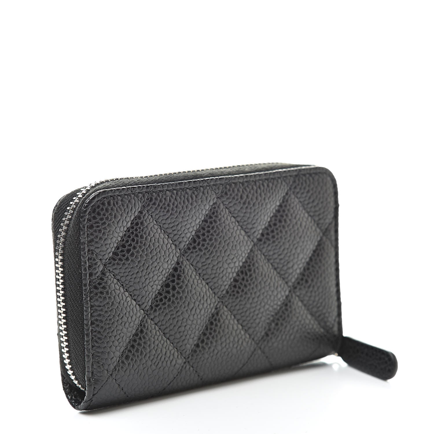 Chanel Caviar Quilted Zip Coin Purse Black 3 of 9