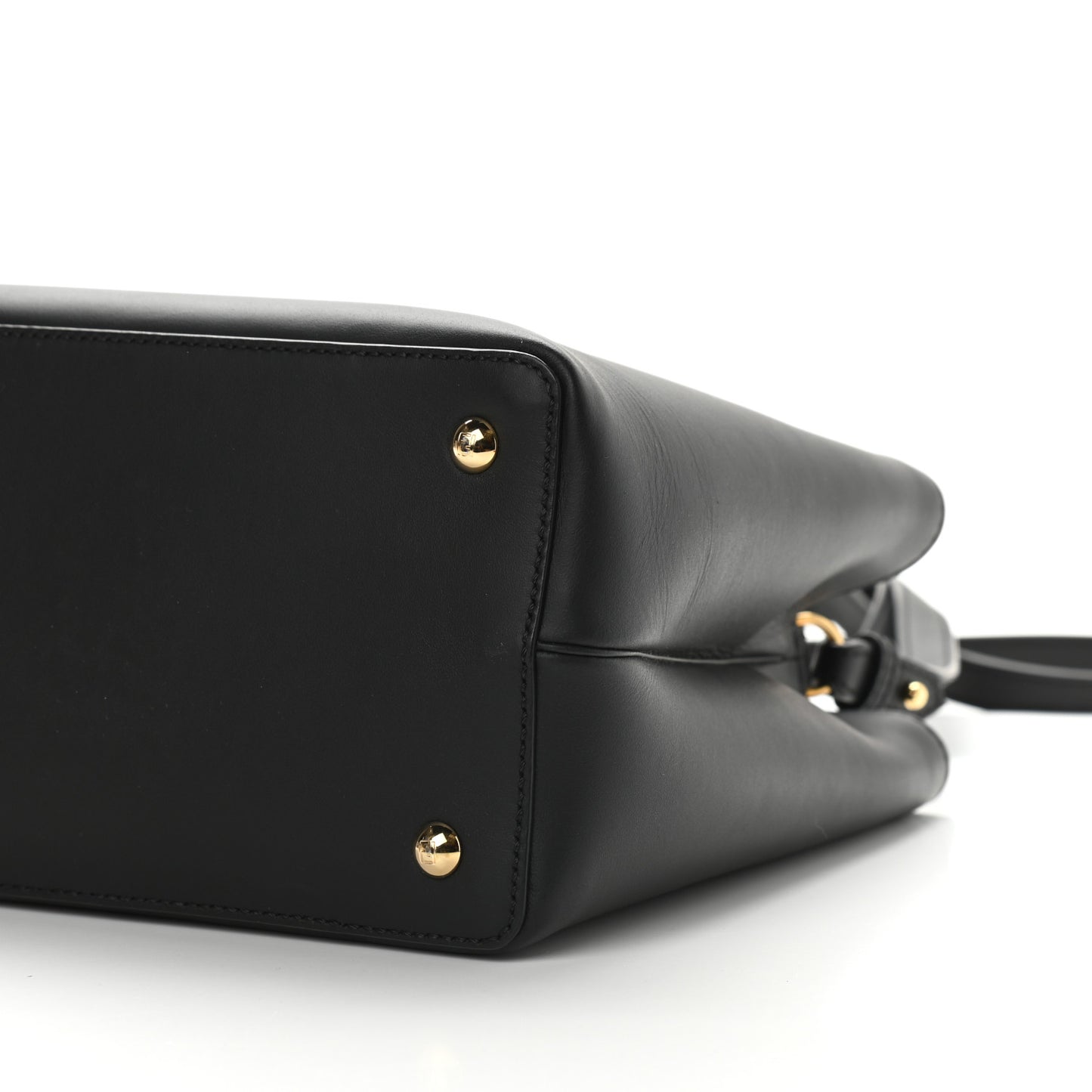 Vitello Century Metal Monster Eyes Petite 2Jours Tote Black