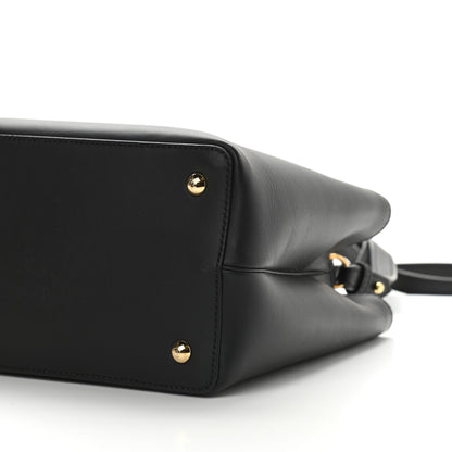 Fendi Vitello Century Metal Monster Eyes Petite 2Jours Tote Black 8 of 8