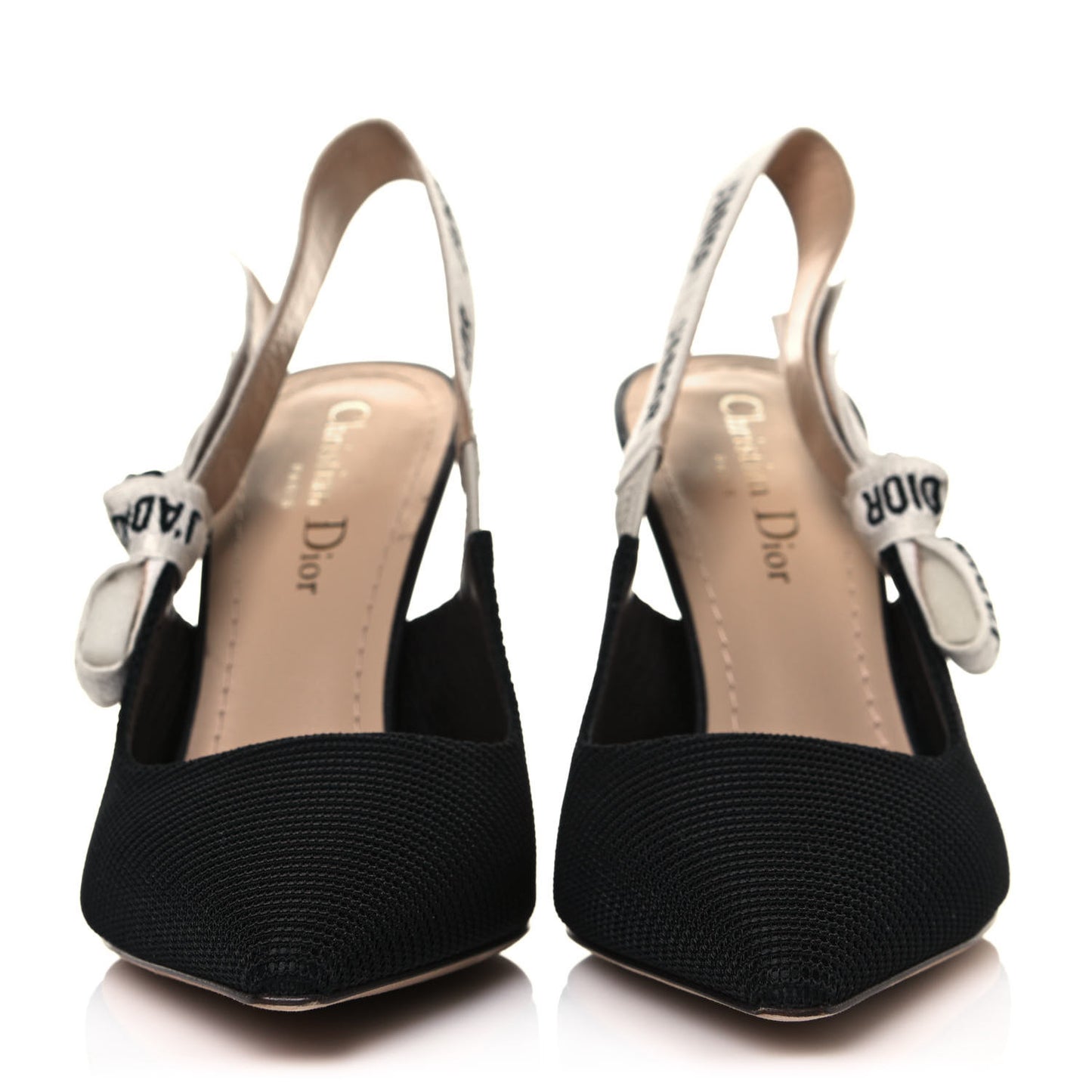 Technical Canvas Ribbon J'Adior Slingback 100mm Pumps 37.5 Black