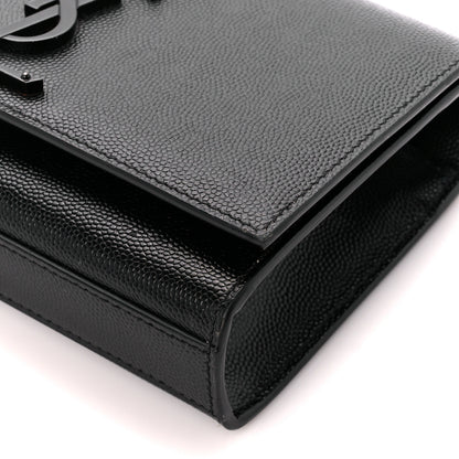 Saint Laurent Grain De Poudre Small Monogram Monochrome Kate Satchel Black 11 of 11