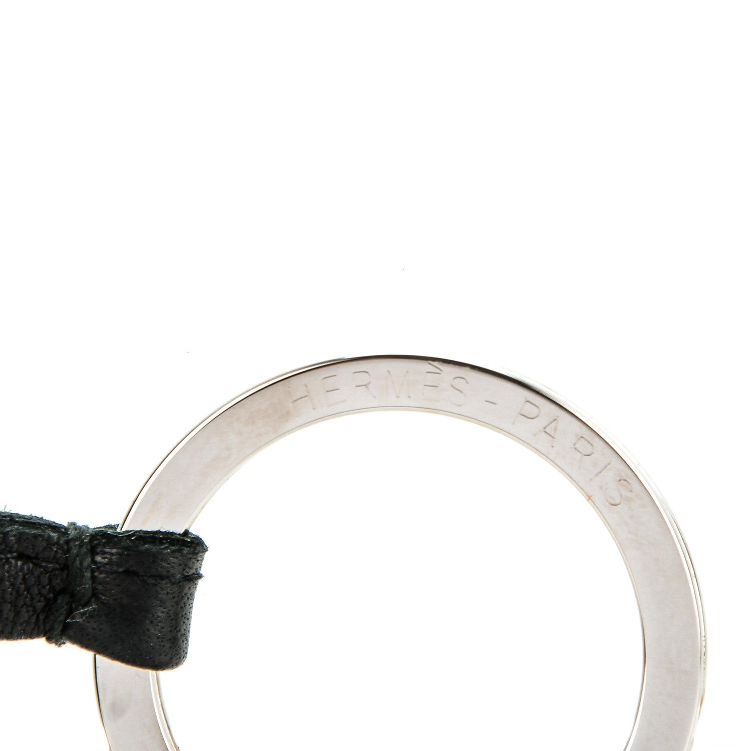 Hermes Lambskin Carmen Tassel Key Holder Black 3 of 5