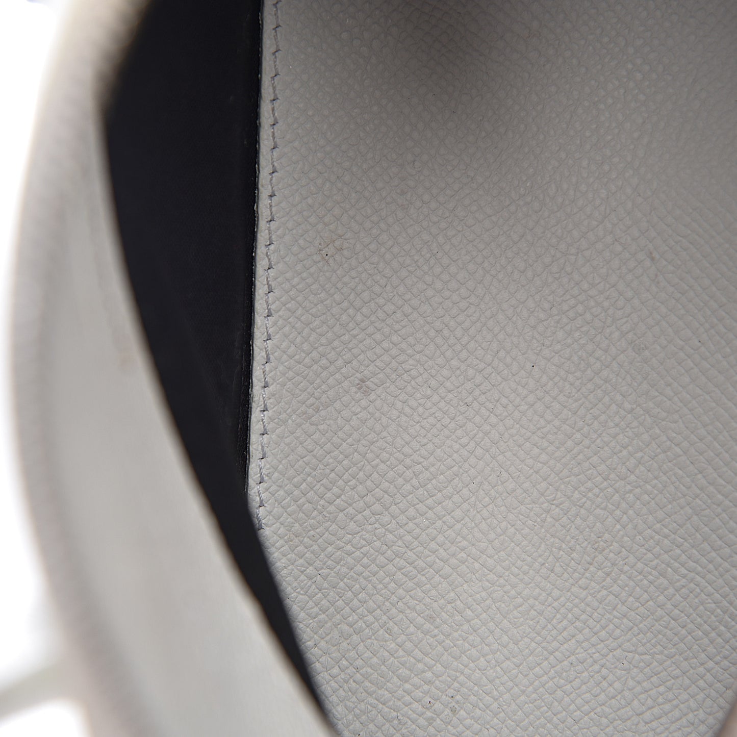 Grained Calfskin XXS Ville Top Handle Bag White Black