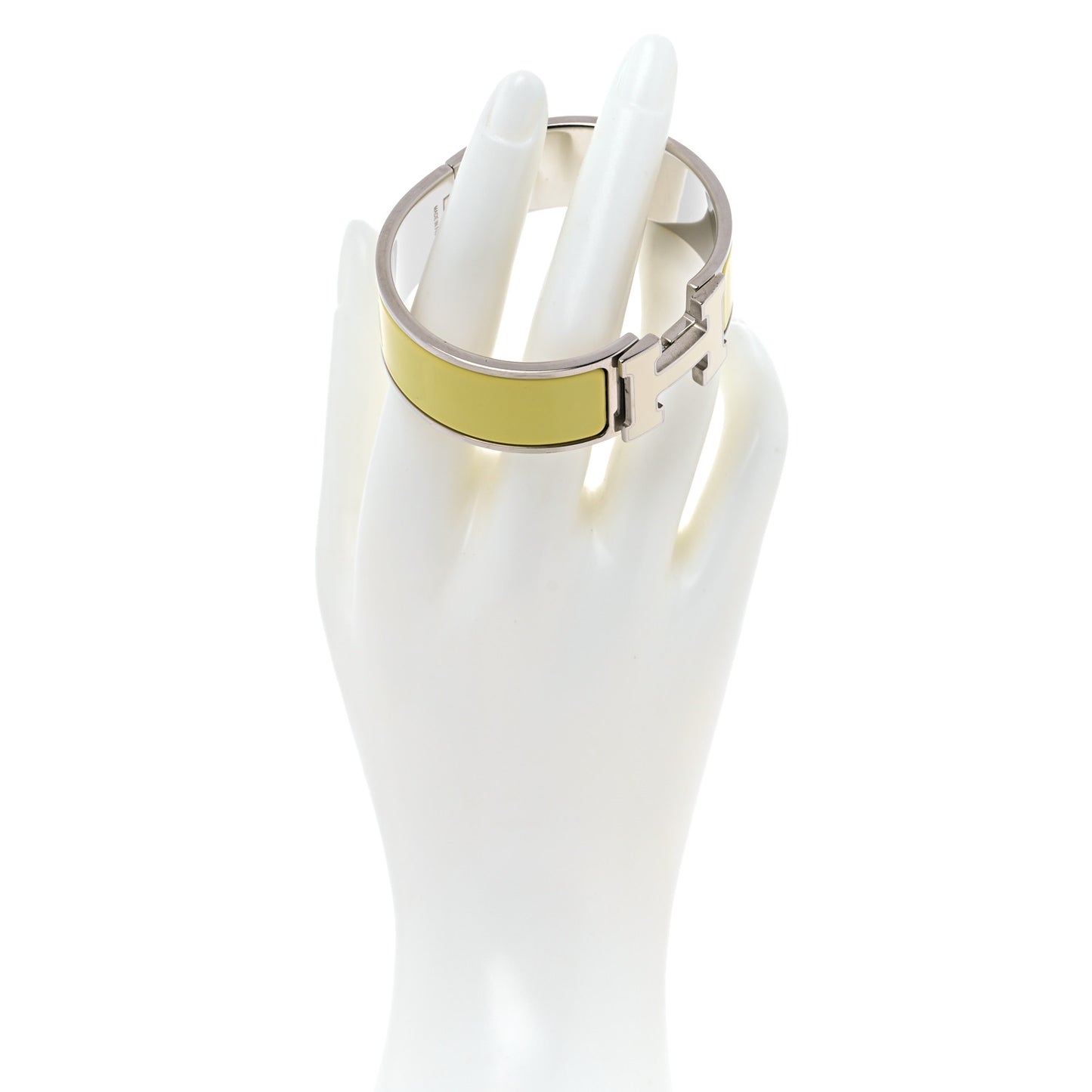 Enamel Wide Clic Clac H Bracelet PM Jaune Soleil